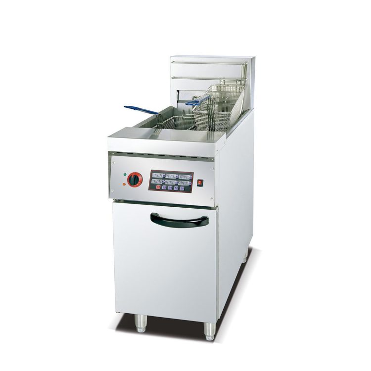 Vertical Single-Cylinder Double-Screen Electric Fry Furnace With Timer
